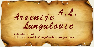 Arsenije Lungulović vizit kartica